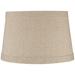 Springcrest Natural Linen Small Drum Lamp Shade 10 Top x 12 Bottom x 8 High (Spider) Replacement with Harp and Finial