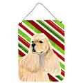 Carolines Treasures SS4591DS1216 Cocker Spaniel Candy Cane Holiday Christmas Wall or Door Hanging Prints 12x16
