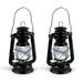 Gerson Set of Two 9.5-Inch Tall Black Metal LED Camping Lantern