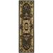 SAFAVIEH Classic Chandler Floral Bordered Wool Runner Rug Black/Gold 2 3 x 10