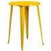 Flash Furniture Commercial Grade 30" Round Yellow Metal Indoor-Outdoor Bar Height Table [CH-51090-40-YL-GG]