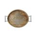 Gerson Large 25.5-Inch Long Wood and Metal Heritage Collection Oval Tray
