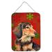 Carolines Treasures LH9346DS1216 Dachshund Red and Green Snowflakes Holiday Christmas Wall or Door Hanging Prints