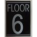 FLOOR 6 SIGN (BLACK 5.75X4)