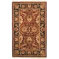 SAFAVIEH Classic Shanelle Traditional Wool Area Rug Burgundy/Black 5 x 8