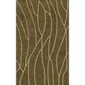 Dalyn Transitions Area Rug TR21 Tr21 Brown Lines Leaves 4 x 4 Square Square