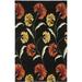 SAFAVIEH Soho Noah Floral Wool Area Rug Black/Multi 3 6 x 5 6