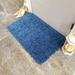 Maxy Home Bella Solid Navy Blue 1 ft. 8 in. x 2 ft. 7 in. Shag Door Mat