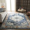 SAFAVIEH Monaco Toria Traditional Area Rug Navy/Light Blue 6 7 x 6 7 Square