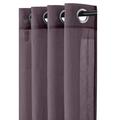 Abri Grommet Crushed Sheer Curtain Panel (Single) - 50 x 108 - Eggplant