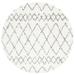 SAFAVIEH Berber Avery Geometric Diamonds Shag Area Rug Cream/Light Grey 5 1 Round