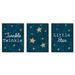 Big Dot of Happiness Twinkle Twinkle Little Star - Baby Boy Nursery Wall Art & Kids Room Decorations - Gift Ideas - 7.5 x 10 inches - Set of 3 Prints