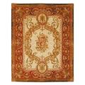 SAFAVIEH Empire Milton Oriental Wool Area Rug Light Gold/Red 8 x 8 Round