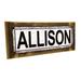 Framed Outdoor Allison 4 x12 Metal Sign Wall DÃ©cor for Kids Room and Nursery