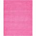 Unique Loom Solid Shag Rug Taffy Pink 7 10 x 10 Rectangle Solid Modern Perfect For Living Room Bed Room Dining Room Office