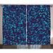 Navy and Teal Curtains 2 Panels Set Abstract Triangles with Dots Geometric Arrangement in Blue Shades Window Drapes for Living Room Bedroom 108W X 63L Inches Navy Blue and Teal by Ambesonne