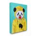 The Stupell Home Decor Collection Yellow Coat Panda With A Lollipop Canvas Wall Art