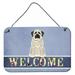 Carolines Treasures BB5597DS812 Mastiff Brindle White Welcome Wall or Door Hanging Prints 8x12 multicolor