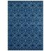 Modway Frame Transitional Moroccan Trellis 5x8 Area Rug in Moroccan Blue and Light Blue