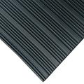 Rubber-Cal 03_167_W_CO_20 Composite Rib Corrugated Rubber Floor Mats 1/8 Thick x 3 x 20 Roll Black 3ft x 20ft