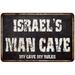 ISRAEL S Man Cave Black Grunge Sign Home Decor Gift Cave Funny 108120004295