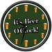 IT S BEER O CLOCK Wall Clock beer drinker drinks draft drunk pub liquor gift