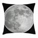 Moon Throw Pillow Cushion Cover Black and White Full Moon Detailed Photography of Heavenly Space Themed Image Decorative Square Accent Pillow Case 20 X 20 Inches Black Pale Grey by Ambesonne