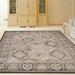 Radici USA 3802 Ghiacco Traditional Brown Floral Oriental Area Rug (7 10 x 10 6 )