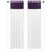 Signature White and Purple ring top velvet Curtain Panel - 80W x 120L - Piece
