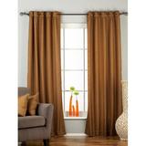 Brown Ring Top Matka Raw Silk Curtain / Drape - 43W x 108L - Piece