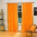 Lined-Pumpkin Tab Top Sheer Sari Curtain / Drape - 43W x 108L - Piece