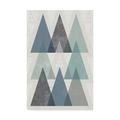 Trademark Fine Art Mod Triangles IV Blue Canvas Art by Michael Mullan