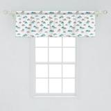 Ambesonne Cloud Window Valance Abstract Sky Modern Pattern of Watercolor and Striped Clouds with Raindrops Curtain Valance for Kitchen Bedroom Decor with Rod Pocket 54 X 18 Sea Blue Pale Taupe