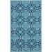 SAFAVIEH Four Seasons Saranna Geometric Polyester Area Rug Blue/Multi 5 x 7