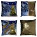 GCKG Snow Tree Scenery Pillowcase Colorful Merry Christmas Tree with Holiday Presents Reversible Mermaid Sequin Pillow Case Home Decor Cushion Cover 16x16 inches