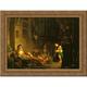 Women of Algiers in Their Apartment 24x18 Gold Ornate Wood Framed Canvas Art by Eugene Delacroix