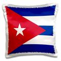 3dRose Flag of Cuba - Cuban blue stripes red triangle white star - Caribbean island country world flags Pillow Case 16 by 16-inch