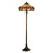 Meyda Tiffany 11070 3 Light Colonial Tulip Floor Lamp Mahogany