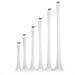 Set of 12 pieces 16 Inches Tall Glass Eiffel Tower Vases for Centerpieces Flowers Decorations and Gifts (12 pieces - White)