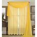 Qutain Linen Solid Viole Sheer Curtain Window Panel Drapes Set of Two (2) 55 x 63 inch - Yellow