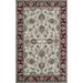 Rugs America Jasmine NDY02 Ivory Burgundy Oriental Traditional Ivory Area Rug 5 x8