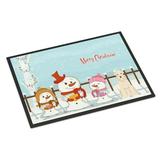 Merry Christmas Carolers Soft Coated Wheaten Terrier Door Mat