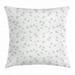 Grey and White Throw Pillow Cushion Cover Classical Artistic Pattern with Abstract Flowers and Skinny Curly Stems Decorative Square Accent Pillow Case 20 X 20 Inches Pale Grey White by Ambesonne