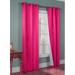 (#32) Hotel Quality Silver Grommet Top Faux Silk 1 Panel Hot Pink Solid Thermal Foam Lined Blackout Heavy Thick Window Curtain Drapes Grommets 108 Length