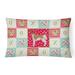 Carolines Treasures CK5896PW1216 Tenterfield Terrier Love Canvas Fabric Decorative Pillow Red 12H x16W multicolor