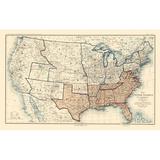 Civil War - Geographical Divisions Departments December 1861 - Bien 1895 - 23.00 x 36.50 - Matte Canvas