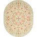 SAFAVIEH Chelsea Harlan Floral Wool Area Rug Beige/Green 7 6 x 9 6 Oval