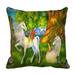 PHFZK Forest Pillow Case Unicorns among Trees and Mountains Pillowcase Throw Pillow Cushion Cover Two Sides Size 18x18 inches