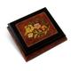 Radiant Floral Glossy Wood Inlay Box with Rosewood Border Classy & Beautiful - Smoke Gets In Your Eyes