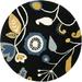 SAFAVIEH Soho Zoe Floral Wool Area Rug Black/Multi 6 x 6 Round